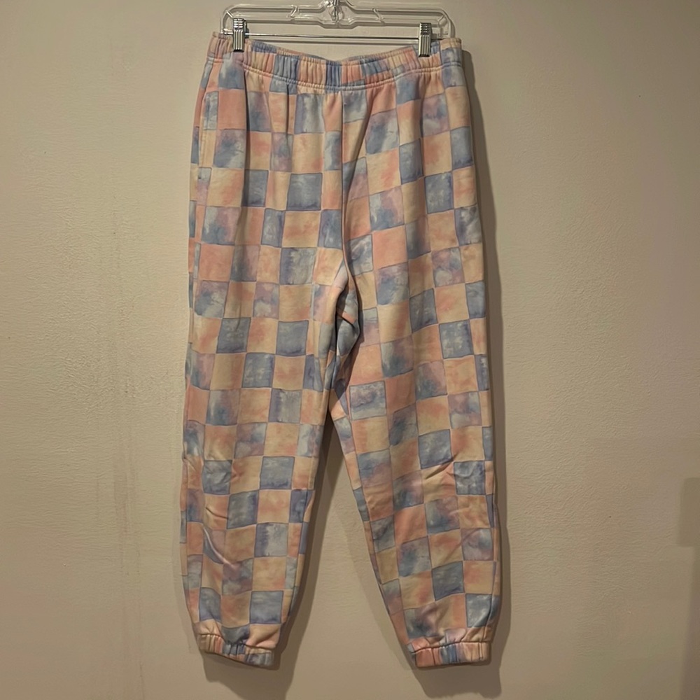 Colorful checkered joggers!